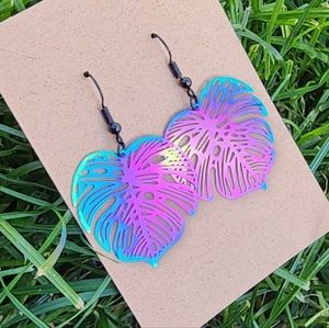 Monstera Earrings